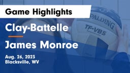 Clay-Battelle  vs James Monroe  Game Highlights - Aug. 26, 2023
