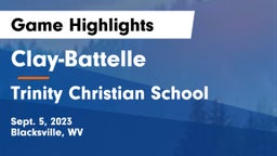Clay-Battelle  vs Trinity Christian School Game Highlights - Sept. 5, 2023