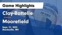 Clay-Battelle  vs Moorefield  Game Highlights - Sept. 21, 2023