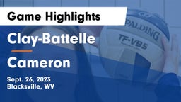 Clay-Battelle  vs Cameron  Game Highlights - Sept. 26, 2023