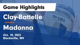 Clay-Battelle  vs Madonna Game Highlights - Oct. 10, 2023