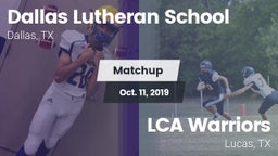 Matchup: Dallas Lutheran vs. LCA Warriors 2019