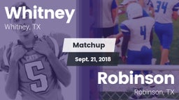 Matchup: Whitney  vs. Robinson  2018