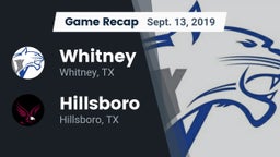 Recap: Whitney  vs. Hillsboro  2019