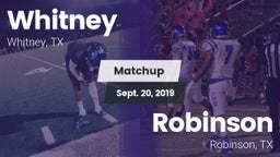 Matchup: Whitney  vs. Robinson  2019