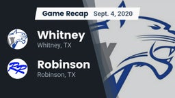 Recap: Whitney  vs. Robinson  2020