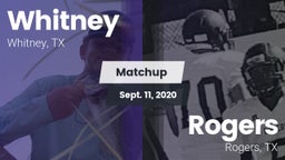 Matchup: Whitney  vs. Rogers  2020