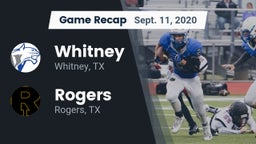 Recap: Whitney  vs. Rogers  2020