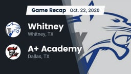 Recap: Whitney  vs. A Academy 2020