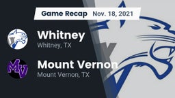 Recap: Whitney  vs. Mount Vernon  2021