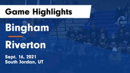 Bingham  vs Riverton  Game Highlights - Sept. 16, 2021