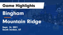 Bingham  vs Mountain Ridge  Game Highlights - Sept. 14, 2021