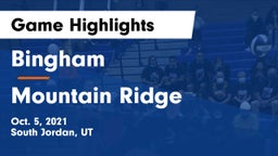 Bingham  vs Mountain Ridge  Game Highlights - Oct. 5, 2021