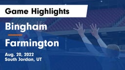 Bingham  vs Farmington  Game Highlights - Aug. 20, 2022