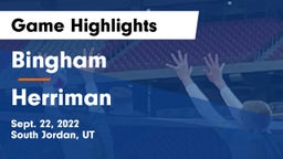 Bingham  vs Herriman  Game Highlights - Sept. 22, 2022