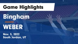 Bingham  vs WEBER  Game Highlights - Nov. 5, 2022