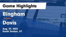 Bingham  vs Davis  Game Highlights - Aug. 29, 2023
