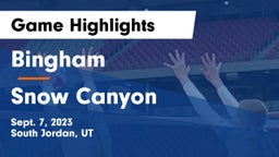 Bingham  vs Snow Canyon  Game Highlights - Sept. 7, 2023