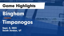 Bingham  vs Timpanogos  Game Highlights - Sept. 8, 2023