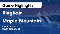 Bingham  vs Maple Mountain  Game Highlights - Oct. 6, 2023