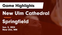 New Ulm Cathedral  vs Springfield  Game Highlights - Jan. 5, 2024