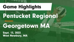Pentucket Regional  vs Georgetown MA Game Highlights - Sept. 13, 2023