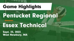 Pentucket Regional  vs Essex Technical  Game Highlights - Sept. 25, 2023