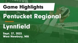 Pentucket Regional  vs Lynnfield  Game Highlights - Sept. 27, 2023