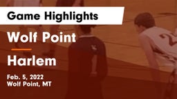 Wolf Point  vs Harlem  Game Highlights - Feb. 5, 2022