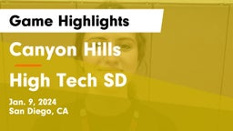 Canyon Hills  vs High Tech SD Game Highlights - Jan. 9, 2024