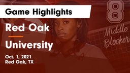 Red Oak  vs University  Game Highlights - Oct. 1, 2021