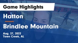 Hatton  vs Brindlee Mountain Game Highlights - Aug. 27, 2022