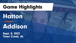 Hatton  vs Addison Game Highlights - Sept. 8, 2022