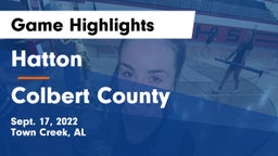 Hatton  vs Colbert County Game Highlights - Sept. 17, 2022