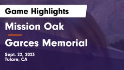 Mission Oak  vs Garces Memorial  Game Highlights - Sept. 22, 2023