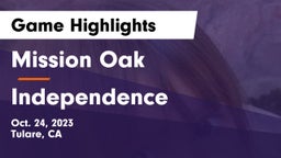 Mission Oak  vs Independence  Game Highlights - Oct. 24, 2023