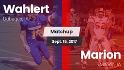 Matchup: Wahlert  vs. Marion  2017