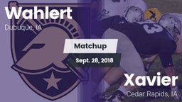 Matchup: Wahlert  vs. Xavier  2018