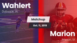 Matchup: Wahlert  vs. Marion  2019