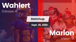 Matchup: Wahlert  vs. Marion  2020