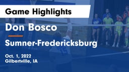 Don Bosco  vs Sumner-Fredericksburg  Game Highlights - Oct. 1, 2022