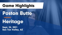 Poston Butte  vs Heritage Game Highlights - Sept. 24, 2021