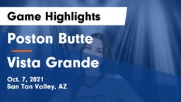 Poston Butte  vs Vista Grande Game Highlights - Oct. 7, 2021