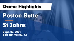 Poston Butte  vs St Johns Game Highlights - Sept. 25, 2021