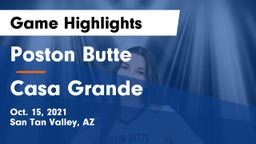 Poston Butte  vs Casa Grande Game Highlights - Oct. 15, 2021