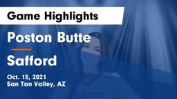 Poston Butte  vs Safford  Game Highlights - Oct. 15, 2021