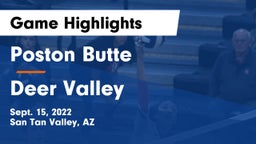 Poston Butte  vs Deer Valley  Game Highlights - Sept. 15, 2022
