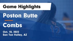Poston Butte  vs Combs  Game Highlights - Oct. 10, 2022