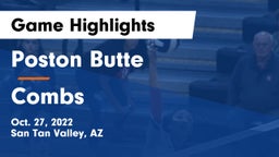Poston Butte  vs Combs  Game Highlights - Oct. 27, 2022