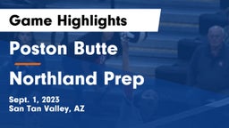 Poston Butte  vs Northland Prep Game Highlights - Sept. 1, 2023